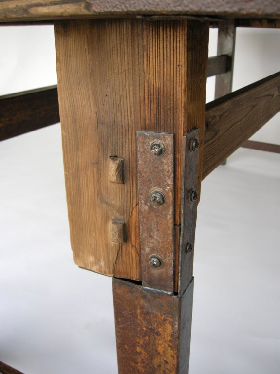 19th Century Japanese Tea Table Console With Iron