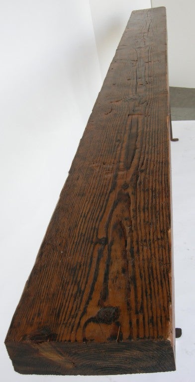 Style international Dos Gallos Custom Long Skinny Wood Console Table with Iron Base (Table console en bois long et mince avec base en fer) en vente