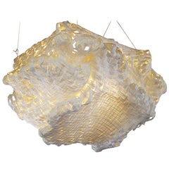 Gigantic Free-Form Handwoven Paper Ceiling Light