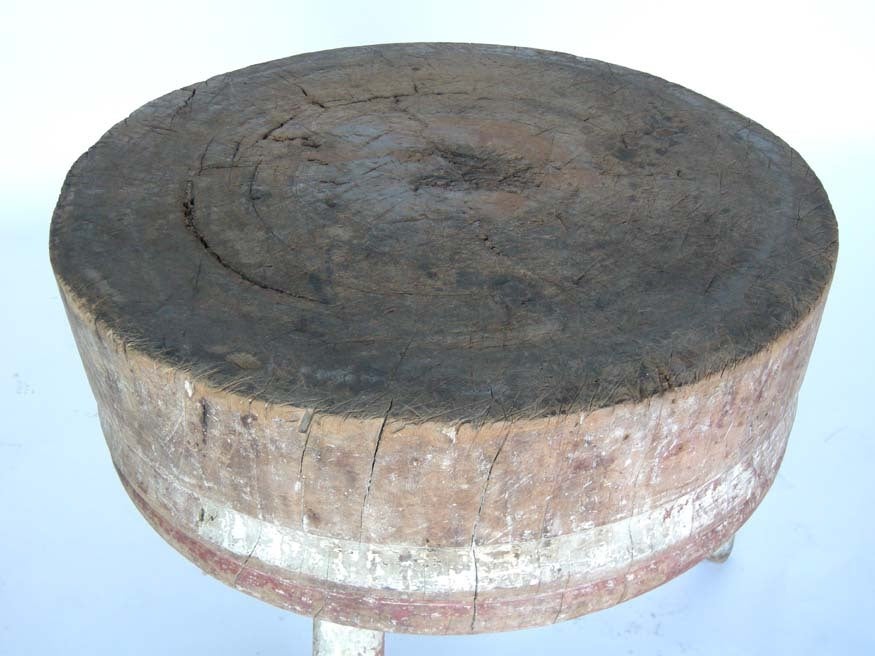 Antique Butcher Block Table 6