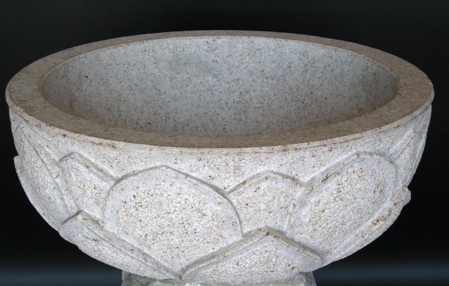 Carved Lotus Stone Bowl at 1stDibs carved stone bowl