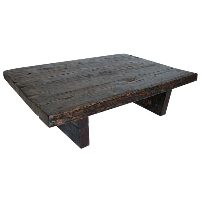 Reclaimed Wood Coffee Table at 1stDibs