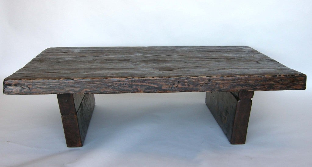 View of Reclaimed Wood Coffee Table at 1stDibs