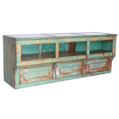 Antique Painted Mostrador - Store Display Counter