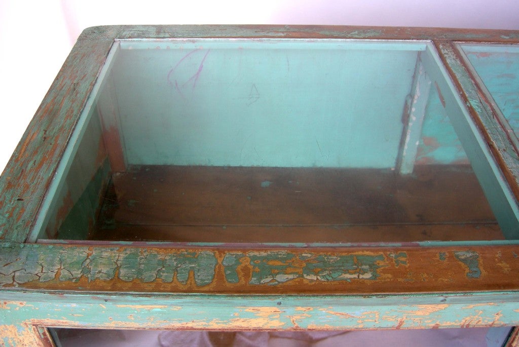 19th Century Antique Painted Mostrador - Store Display Counter