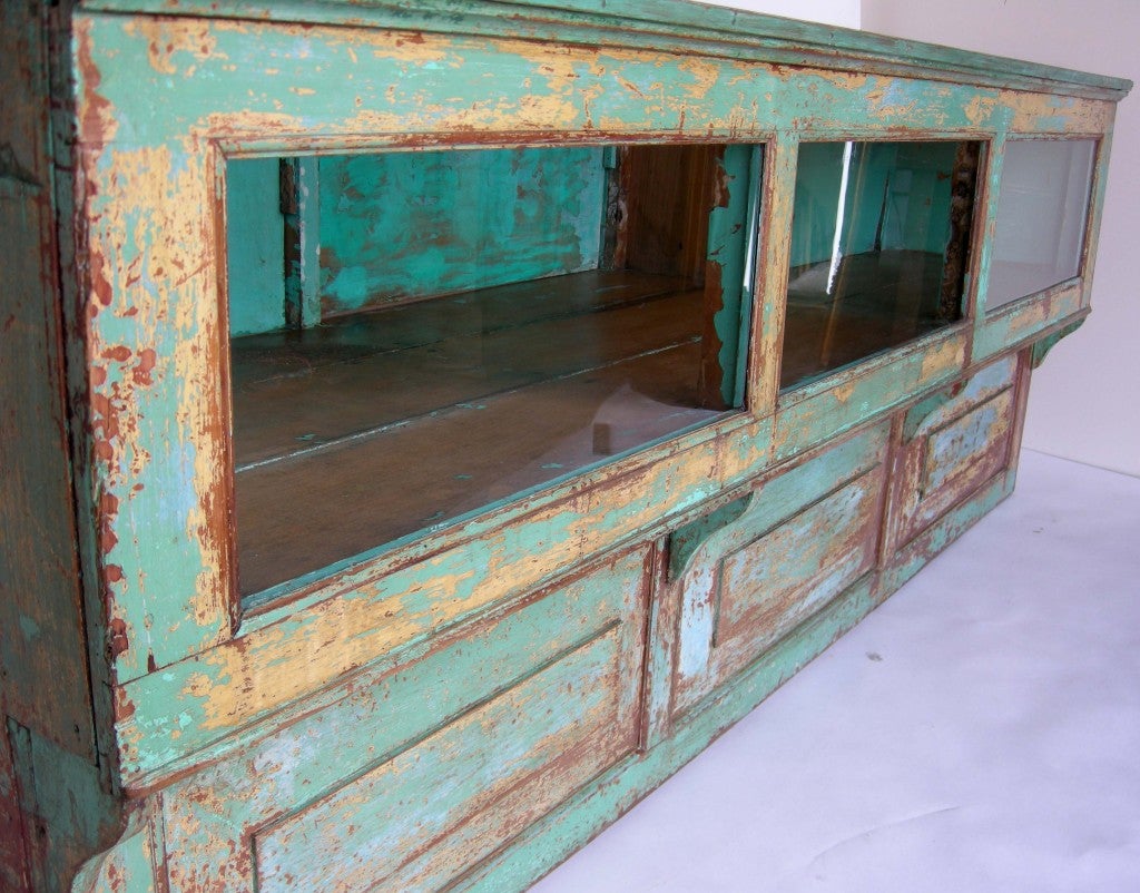 Antique Painted Mostrador - Store Display Counter 2