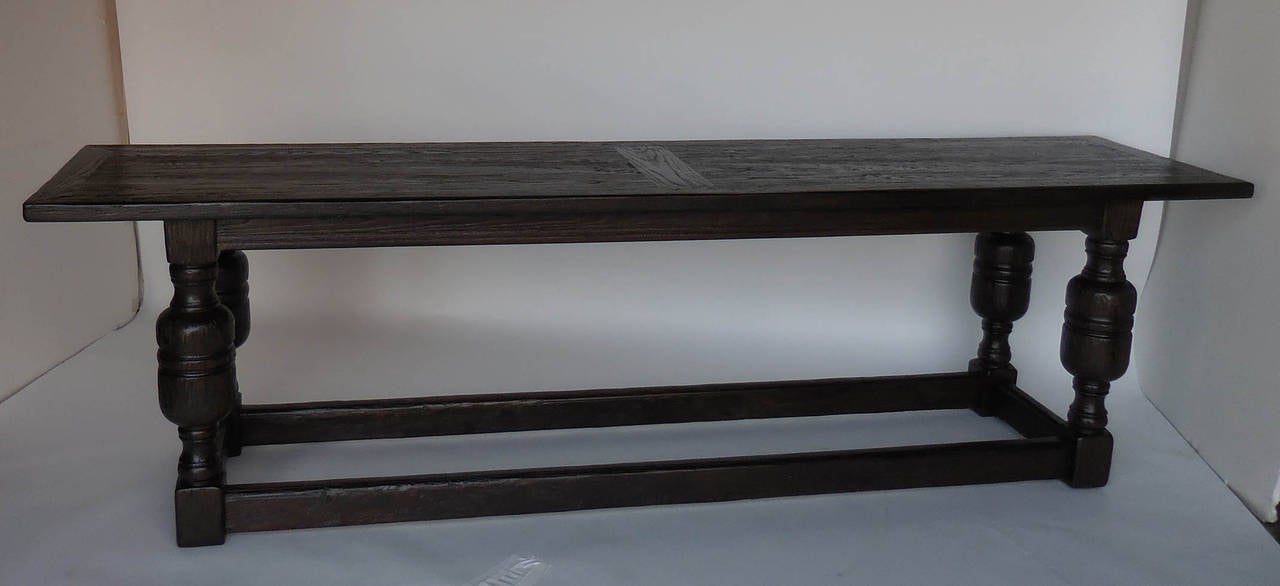Contemporary Dos Gallos Custom Oakwood Baroque Console Table For Sale