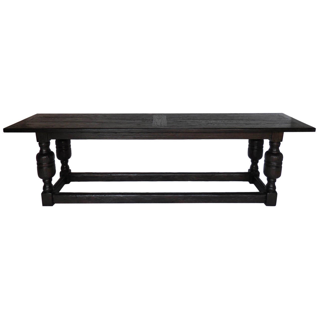 Dos Gallos Custom Oakwood Baroque Console Table For Sale at 1stdibs