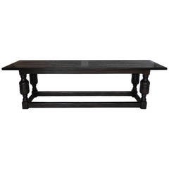 Custom Oak Wood Baroque Console Table 5