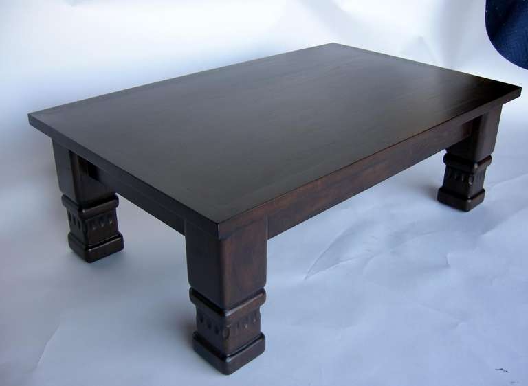 Custom Rustic Coffee Table by Dos Gallos Studio In Good Condition For Sale In Los Angeles, CA