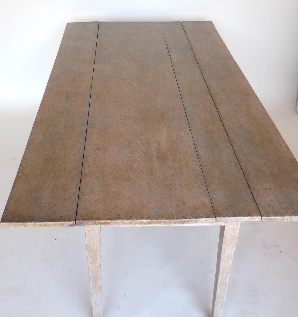 Bleached New England Drop-Leaf Table