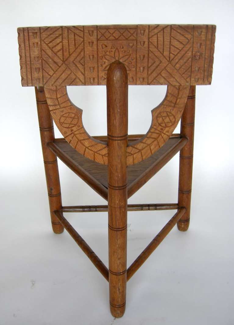 antique triangle chair