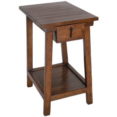 Dos Gallos Custom Wood Nightstand with Drawer and Shelf