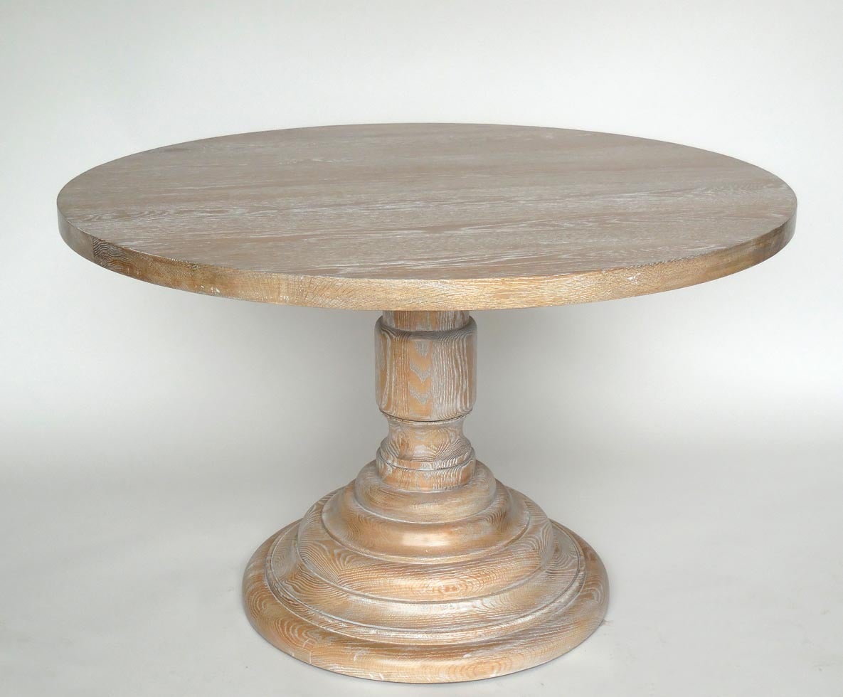 International Style Walnut Pedestal Table- Special Order 