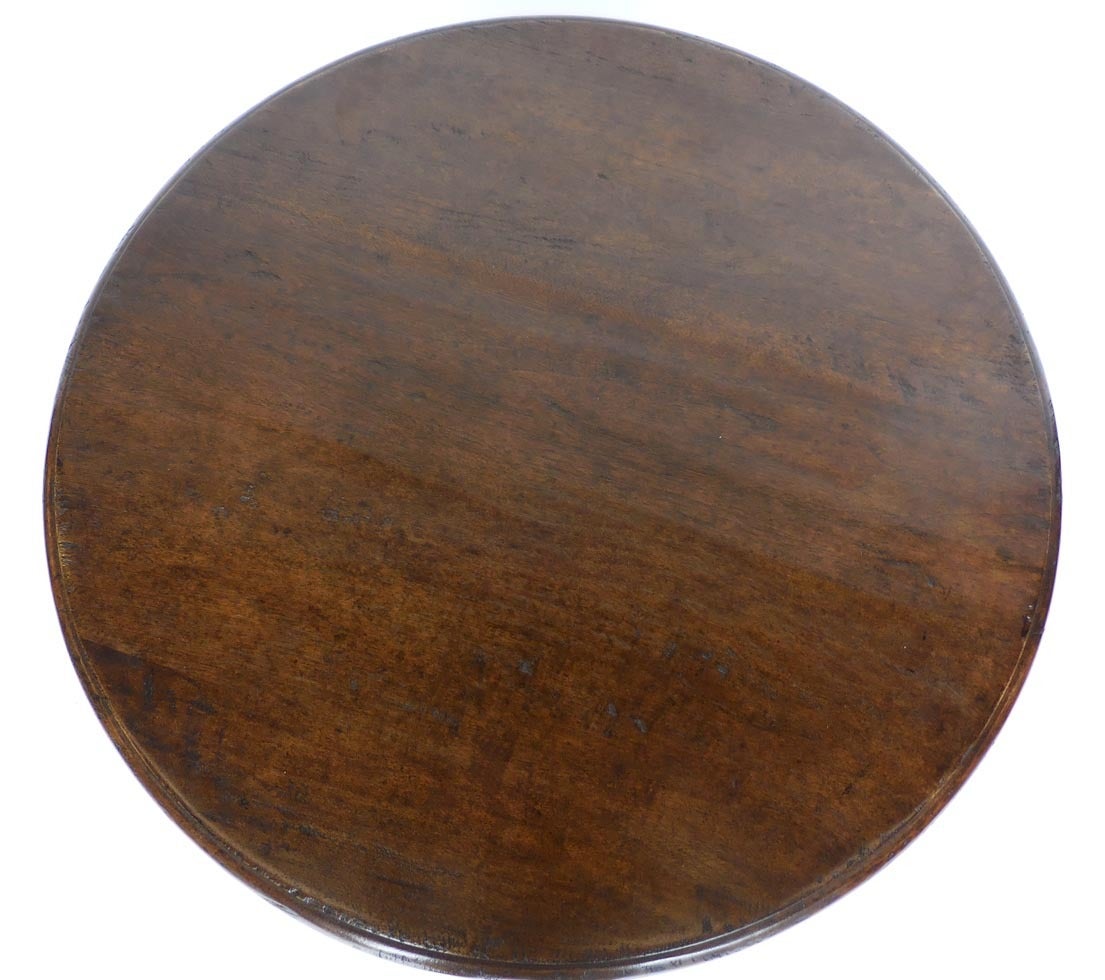 American Dos Gallos Custom Walnut Wood Round Beehive Pedestal End Table For Sale