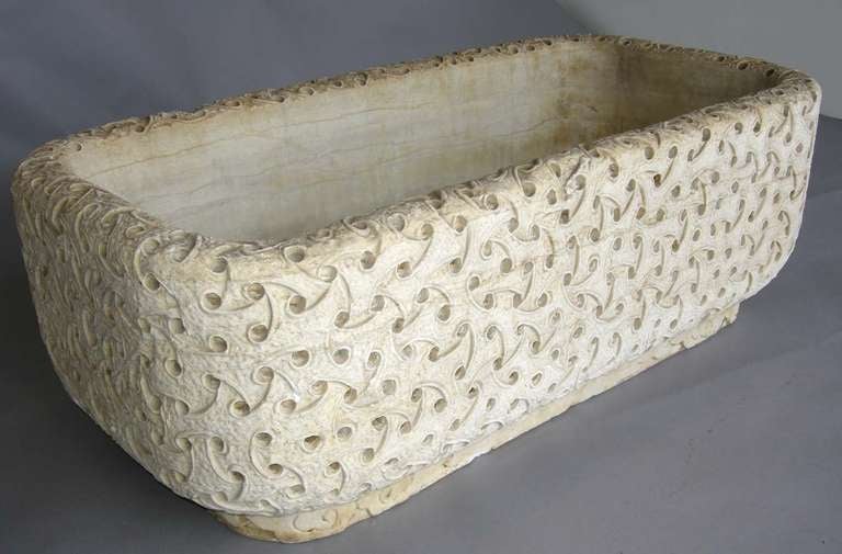 Chinese Carved Marble Planter