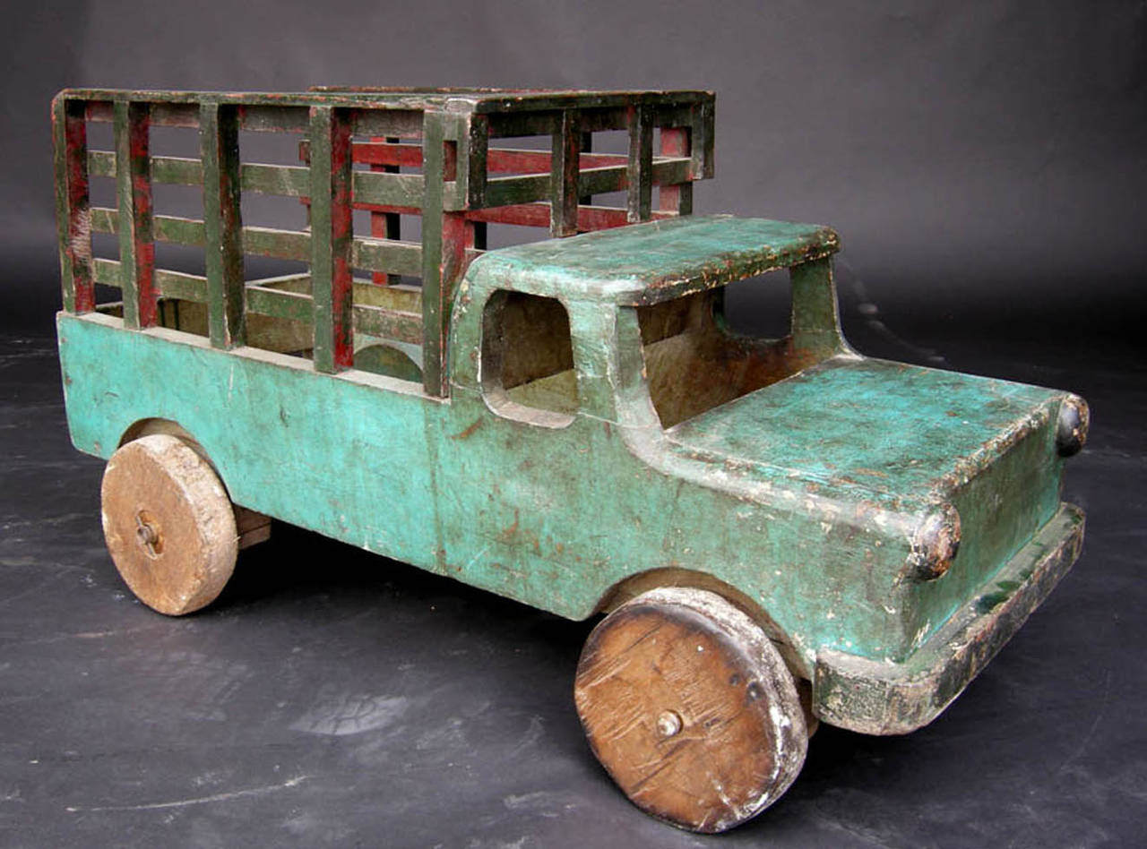 vintage wooden toy trucks