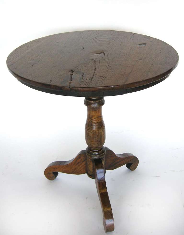 Indonesian Tall Round Side Table
