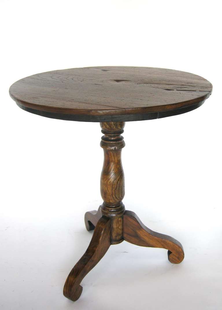 Tall Round Side Table at 1stdibs