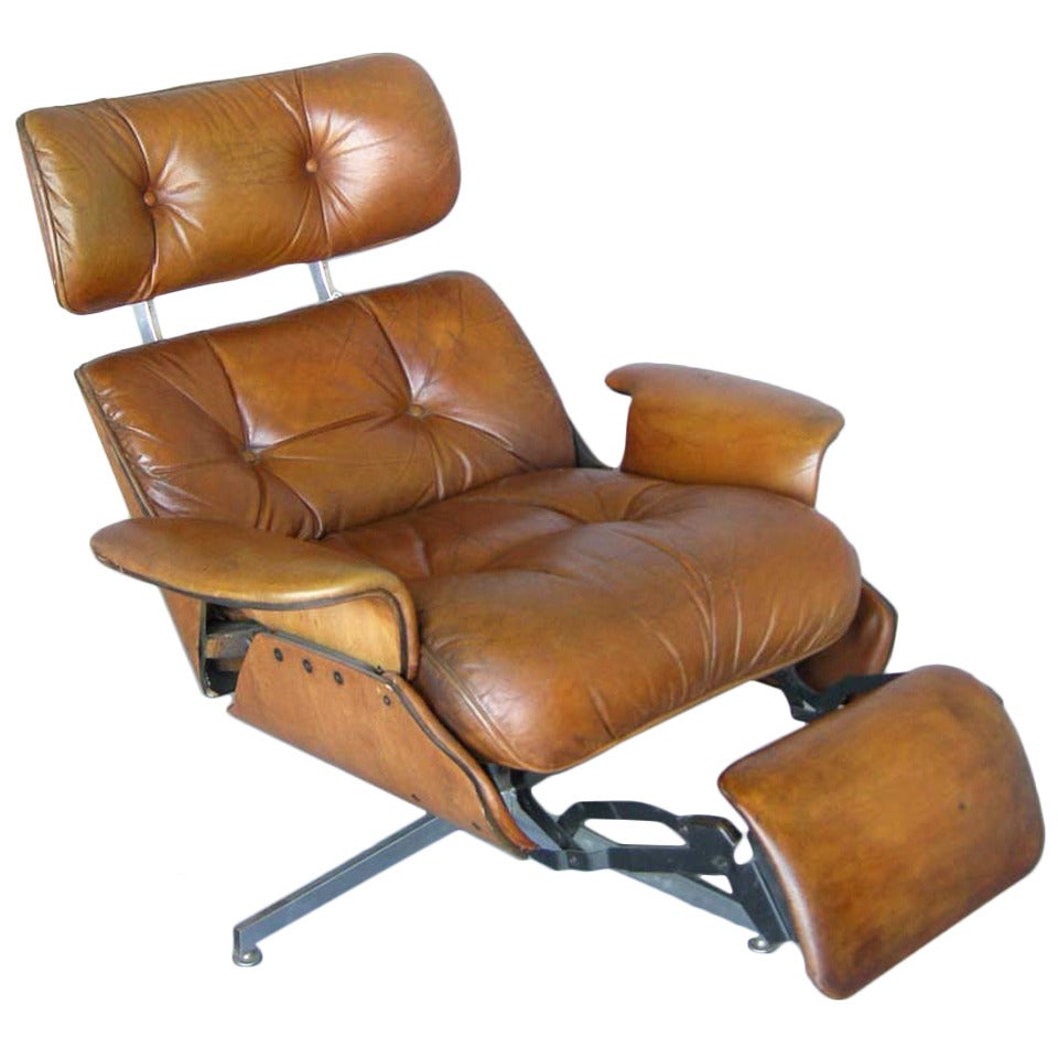 Mid Century Leather Recliner