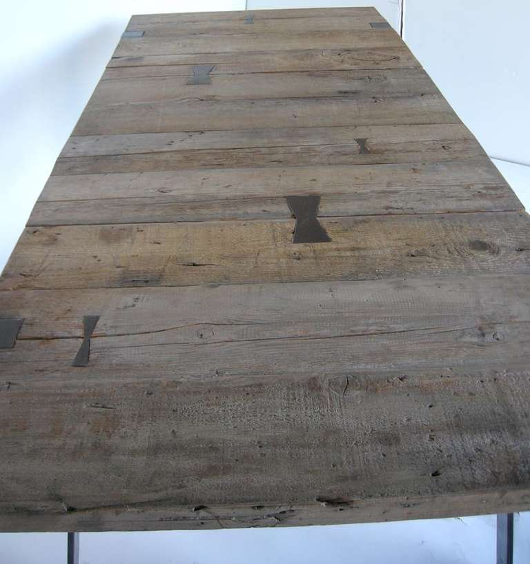 Rustic Iron and Wood Table 1