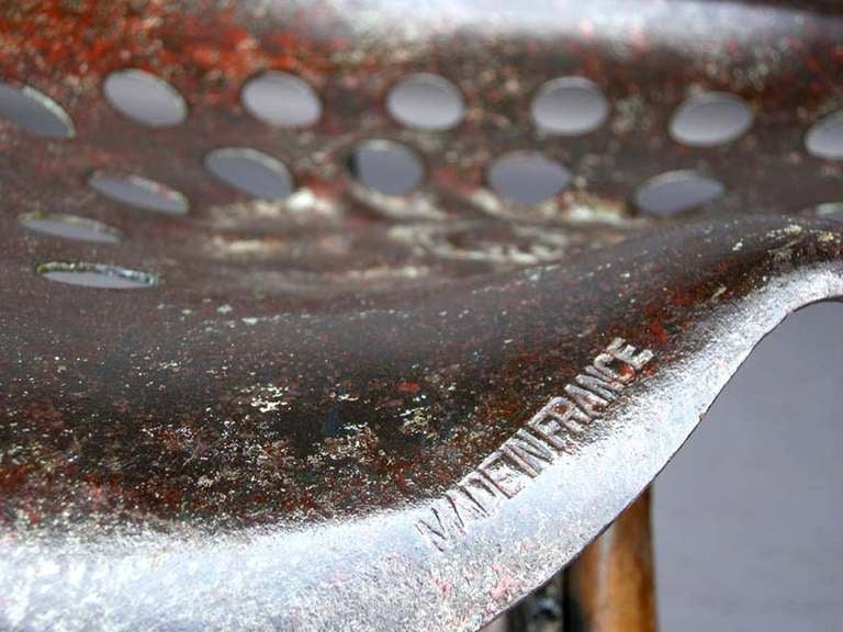 Mid-20th Century Belgian Tractor Seat Folk Art Chairs