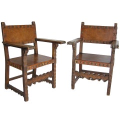 Spanish Leather Chairs