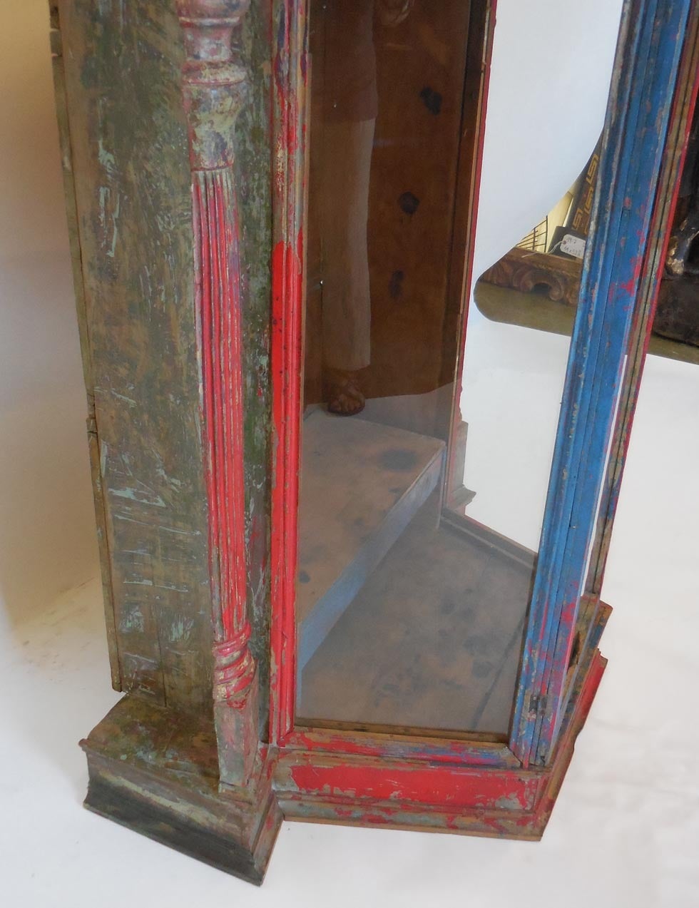 Spanish Colonial Large-Scale Antique Saint Display Case