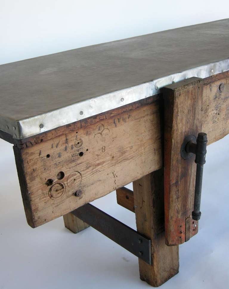American Zinc Top Work Table