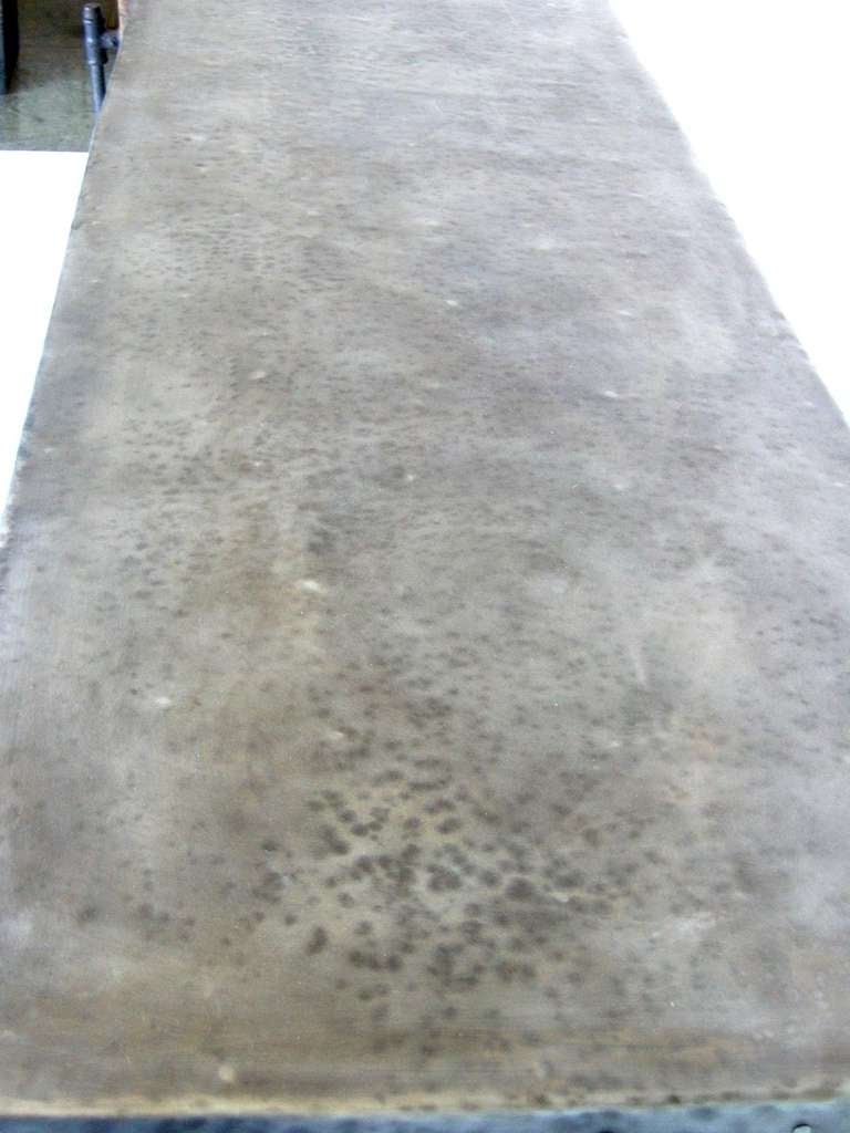 Mid-20th Century Zinc Top Work Table