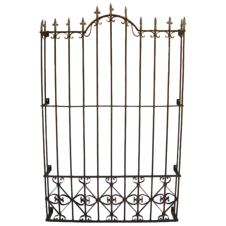 Pair of Antique 19th Century Iron Window Grille/Gate For Sale at 1stDibs
