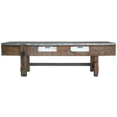 Zinc Top Work Table