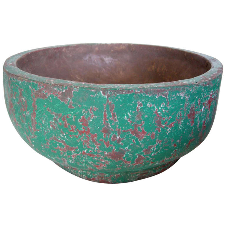 Antique Wooden Bowl at 1stdibs