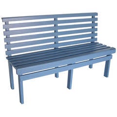 Blue Painted Guatemalan  Bench