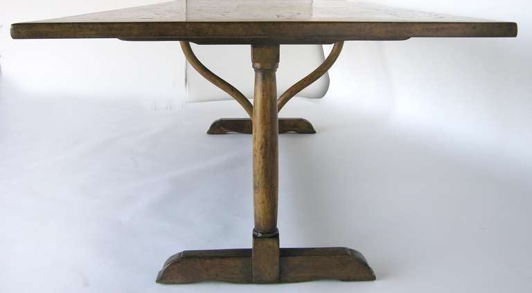Walnut Wine Tasting Table In Excellent Condition In Los Angeles, CA