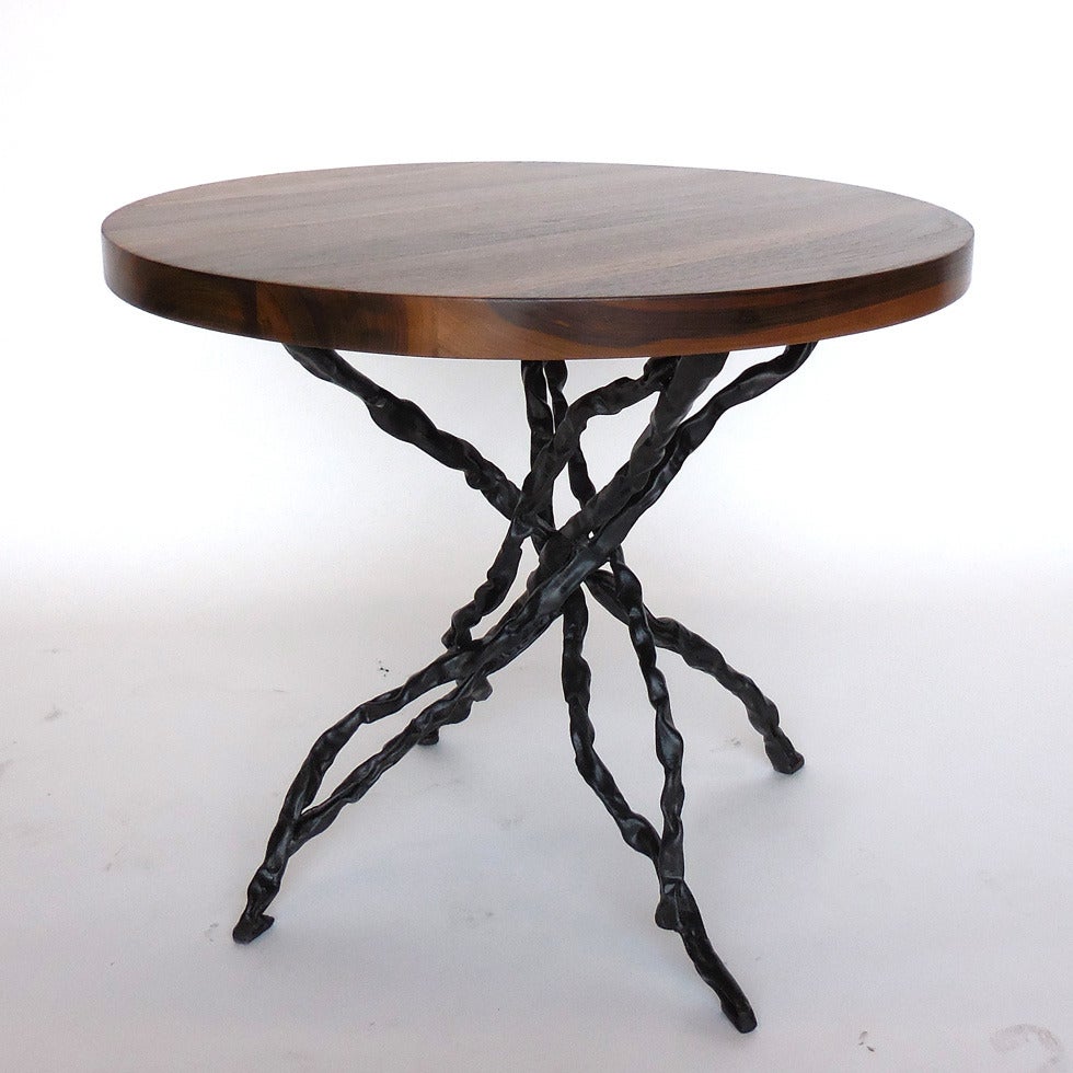 American Dos Gallos Custom Walnut Vine Side Table