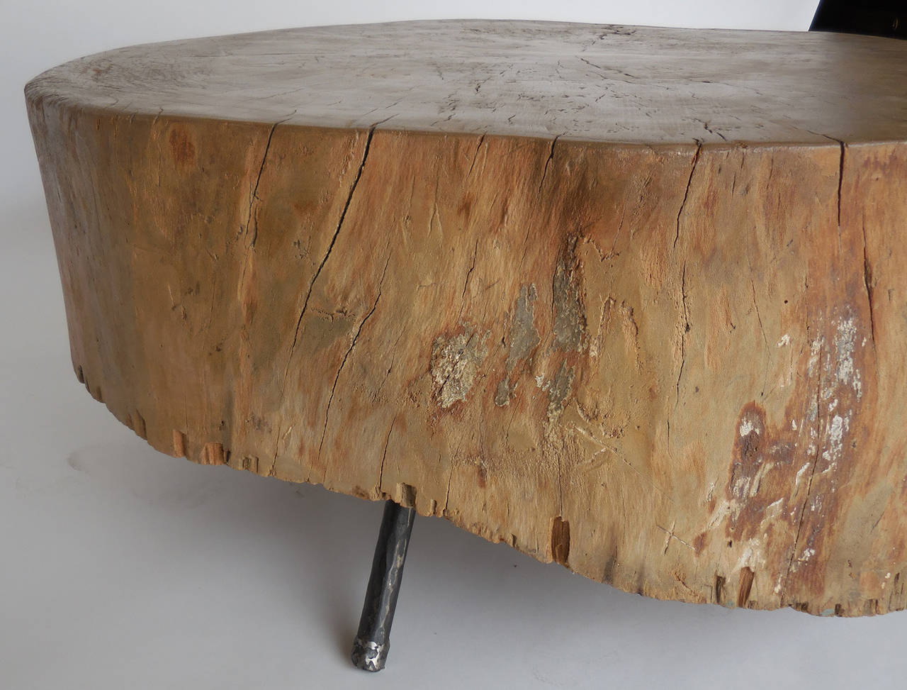 Primitive 19th Century Modern Butcher Block Coffee Table With Custom