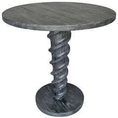 The Ultimate Screw...Custom Oak Wood Round Screw Pedestal Dining or Center Table 7