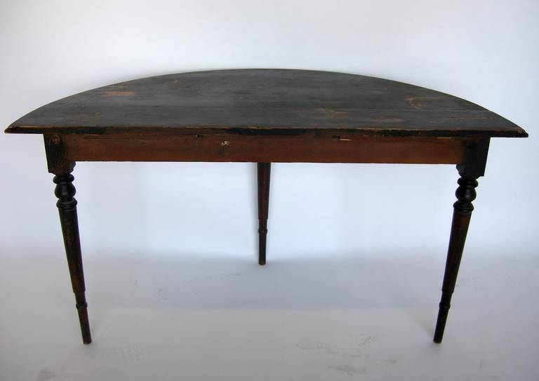 Gustavian Antique Swedish Demilune Table