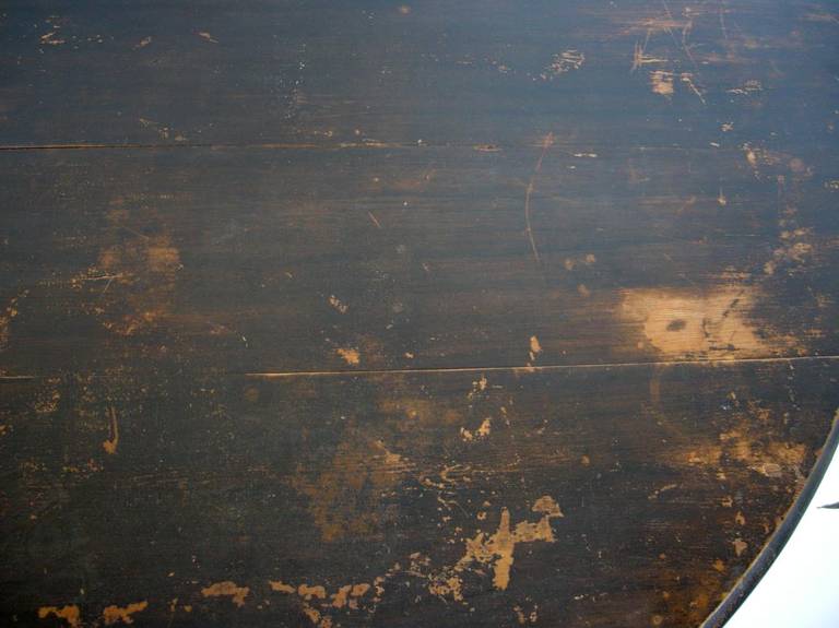 Paint Antique Swedish Demilune Table