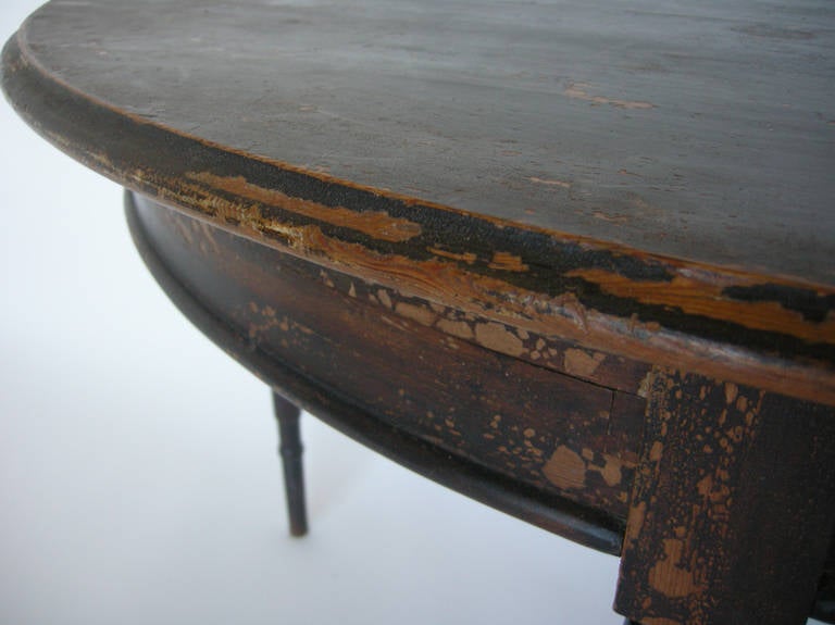Antique Swedish Demilune Table 1