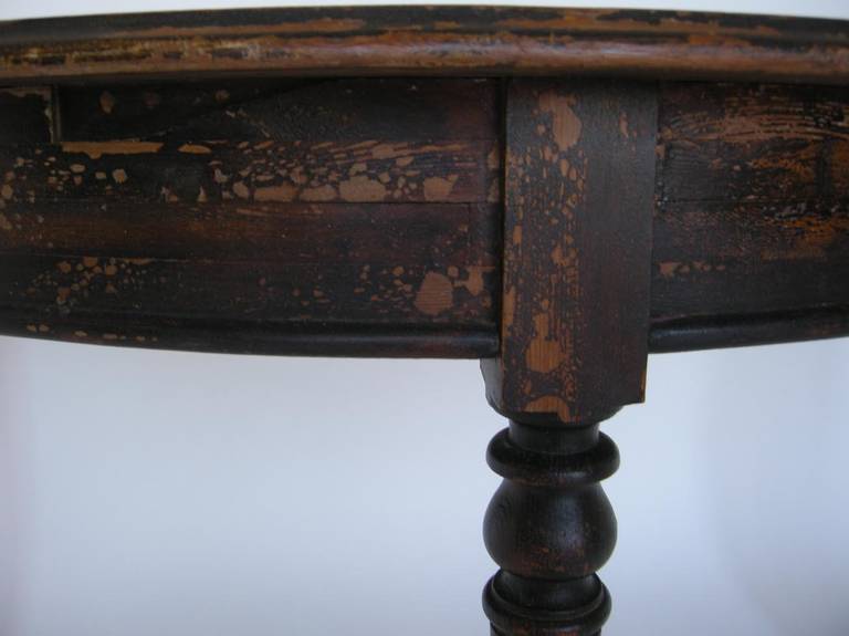 Antique Swedish Demilune Table 2