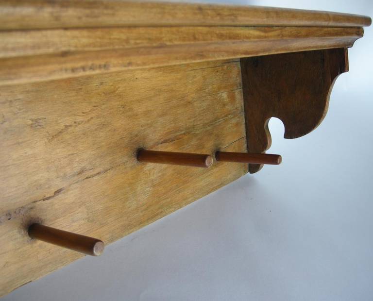 19th Century Wooden Hat and Coat Rack 1