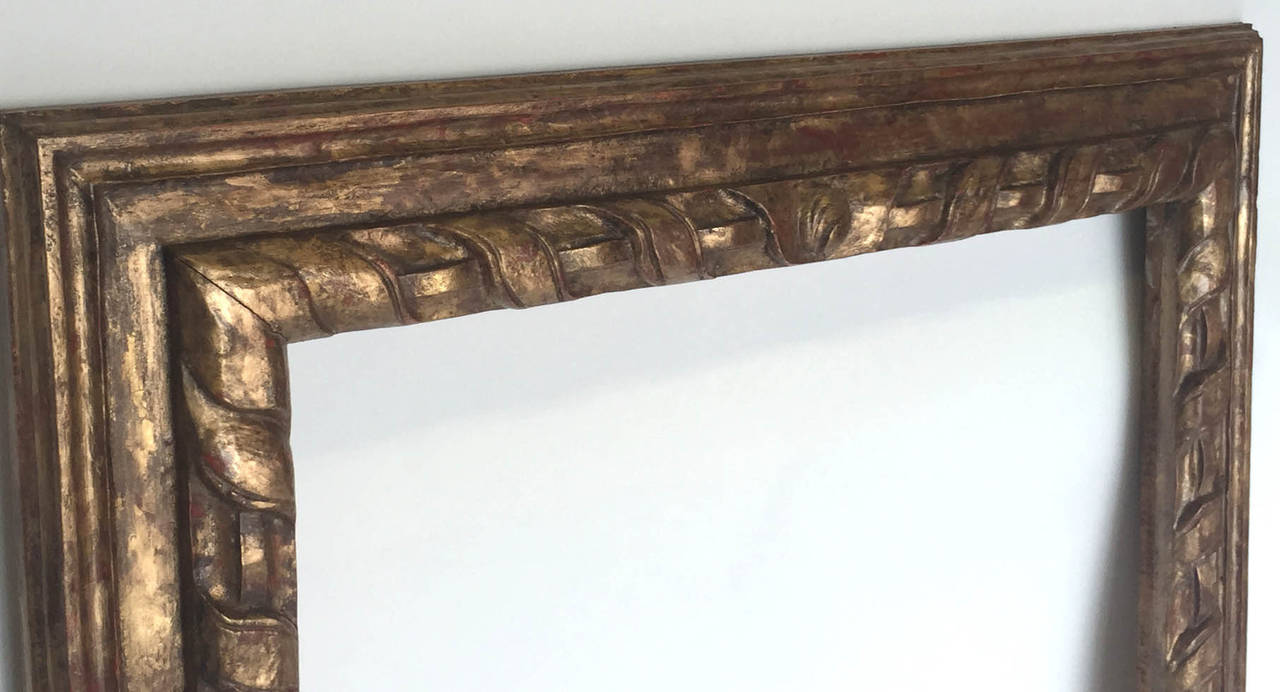 Spanish Colonial Hand-Carved Wooden Mirror