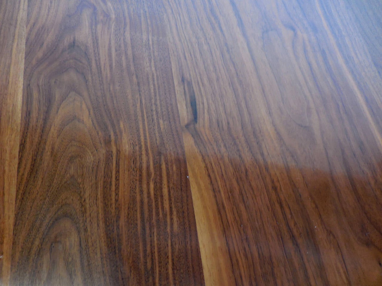 Dos Gallos Custom Walnut Wood Side Table with Custom Hand-Forged Vine Base 1