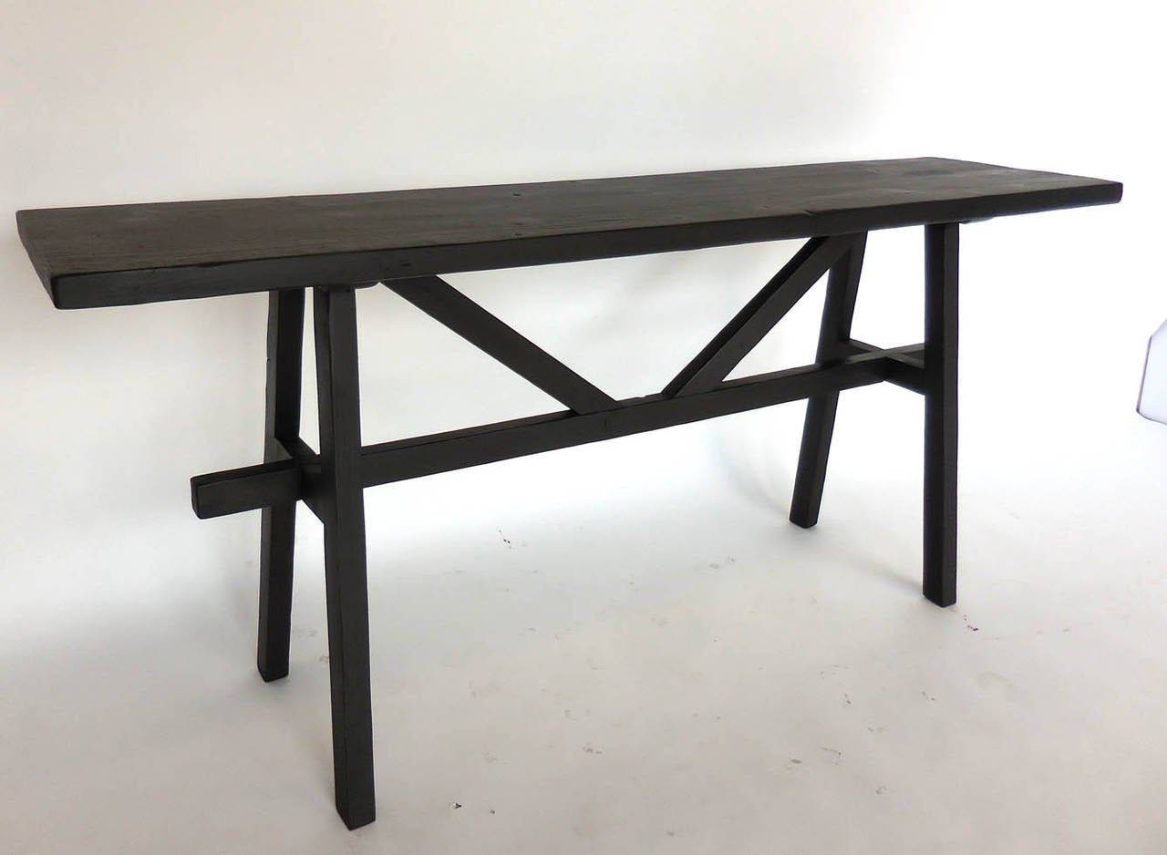 espresso wood console table