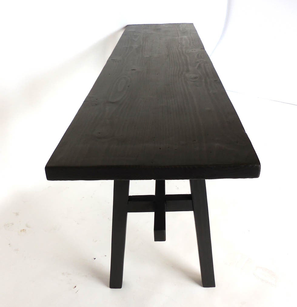Modern Dos Gallos Custom Reclaimed Wood Console Table in Espresso Finish