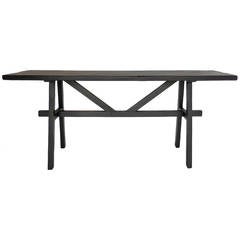 Custom Reclaimed Wood Console Table in Espresso Finish 11