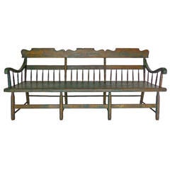 Used 19th Century American Painted Deacon's Bench