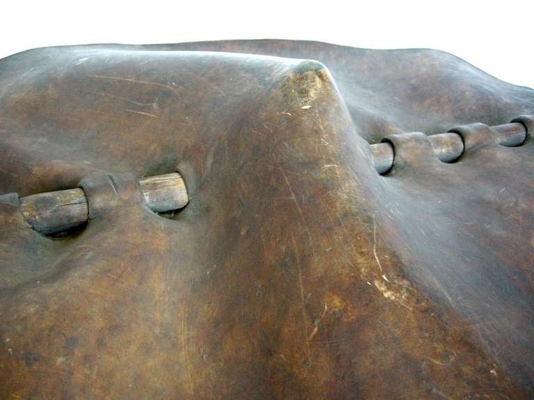 20th Century Sculptural Maasai Leather Shield